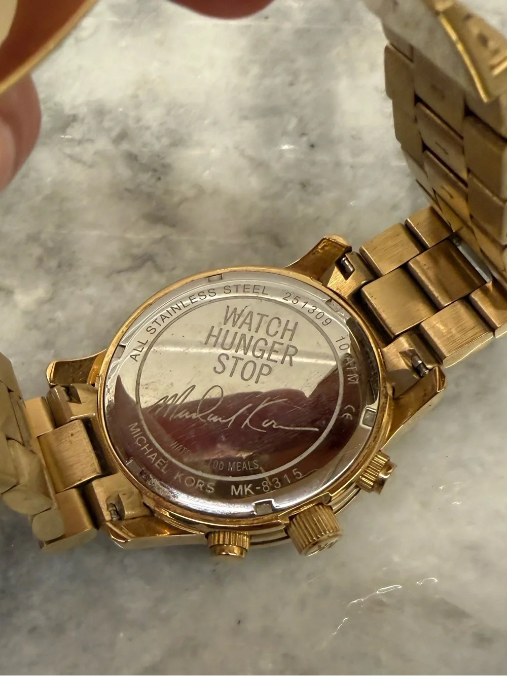 Michael Kors Gold Tone Watch with Teal Dial